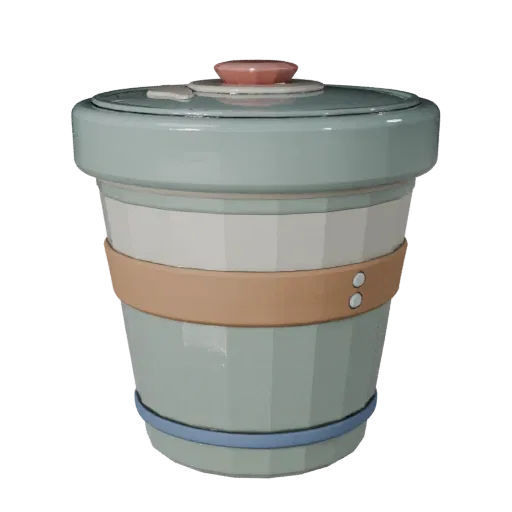 Modern Plant Pot High Poly 3D model, close-up studio render, showing ceramic, recognizable everyday shapes.