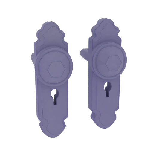 Vintage Door Handle with Keyhole