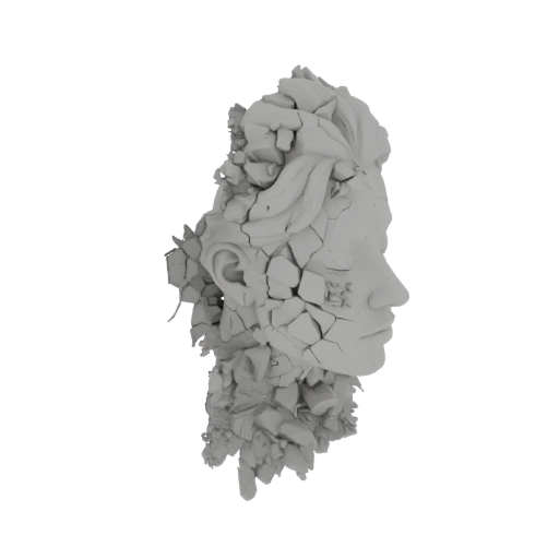 Shattered Head Sculpture