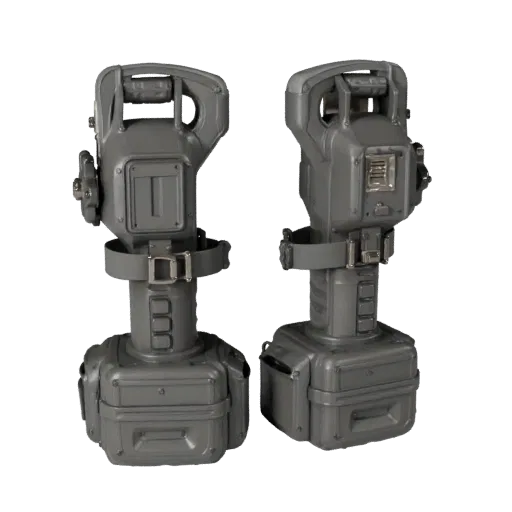 Urban Training Dummy High Poly 3D model, close-up studio render, showing rubber grips, portable prop form.