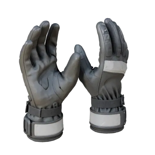 Safety Gloves Realistic 3D model, three-quarter studio render, showing plastic shells, recognizable safety silhouettes.