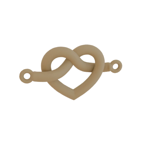 Intertwined Heart Charm Pendant