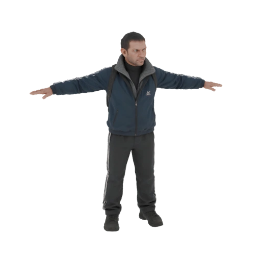 Man in Tracksuit 3D Model