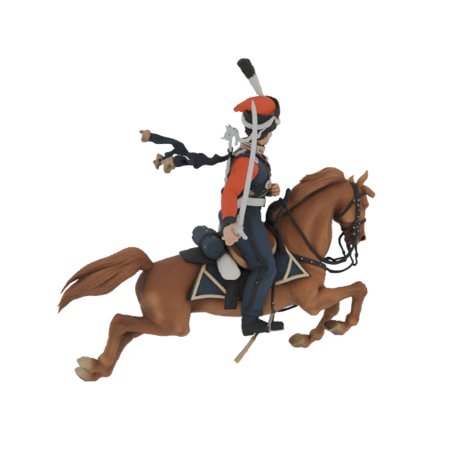 French Hussar on Horseback Miniature