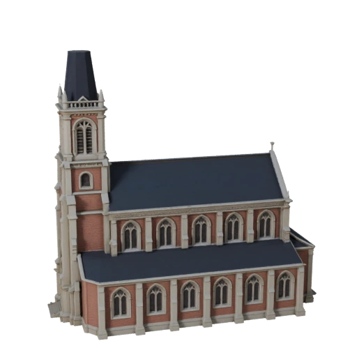 Iglesia Imprimible STL Modelo 3D - Activo de Escala Imprimible