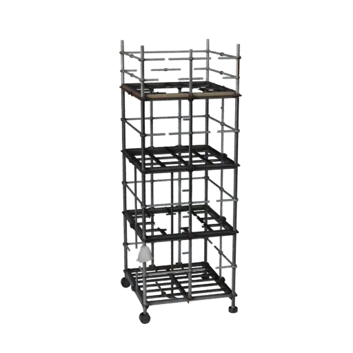 Heavy Duty Scaffold Tower Realistic 3D model, three-quarter studio render, showing concrete, site-ready silhouettes.