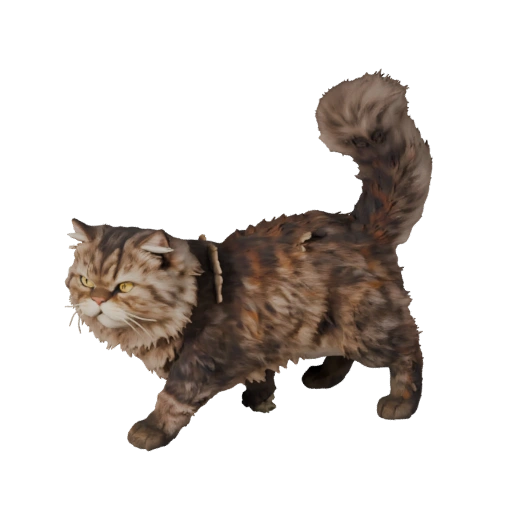 Persische Katze 3D-Modell für Blender - PBR-Asset mit Texturen