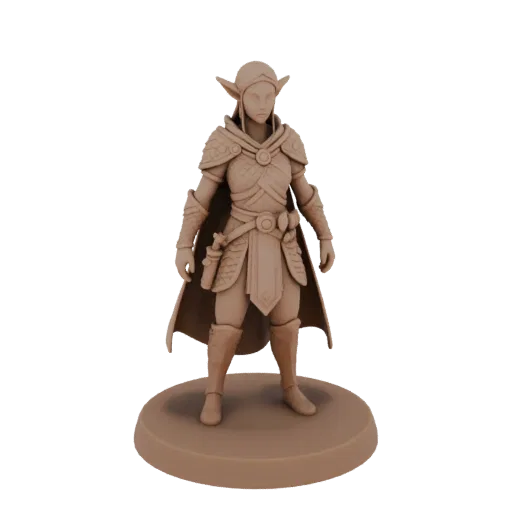 Fantasy Whitespine Elf Archer Miniature STL