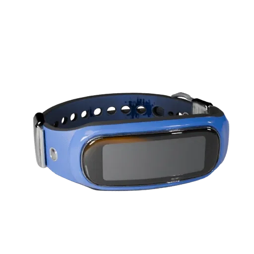 Medical Style Fitness Band High Poly 3D model, close-up studio render, showing silicone, wearable fit.