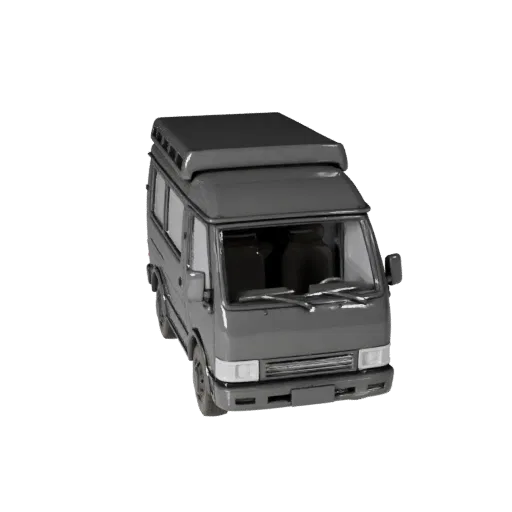 Modèle STL de Minibus Imprimable, vue isométrique, atout véhicule prêt à imprimer avec masse de véhicule fonctionnel, espacem
