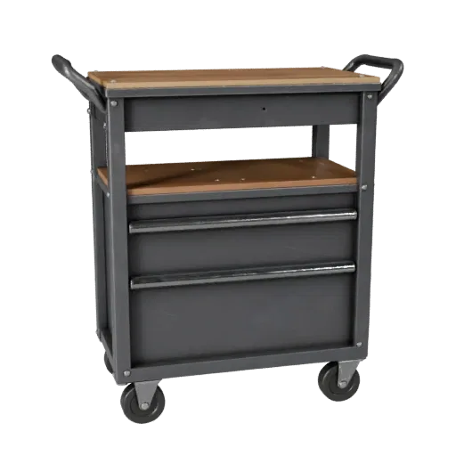Industrial Tool Cart Modular 3D model, isometric modular kit view, showing steel frames, stable fixtures.