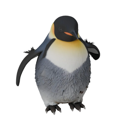 Kaiserpinguin 3D Modell für Unity - Spielfertiges Asset, FBX