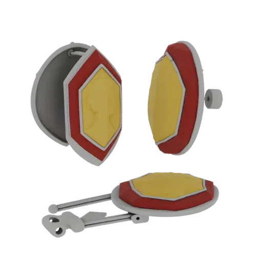 Geometric Cameo Brooch product viz 3D model, close-up hero shot, with clean topology and PBR shading on the brooch.