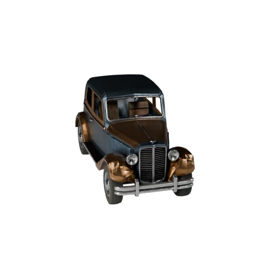 Coche Antiguo Poligonal Bajo 3D para Juegos de Unity y Unreal