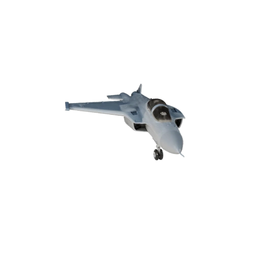 Modelo 3D de Caza de Combate para Blender y Juegos - PBR Realista