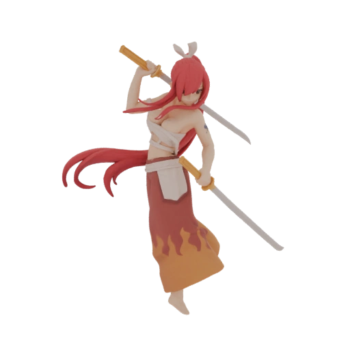 Erza Scarlet Figure with Swords