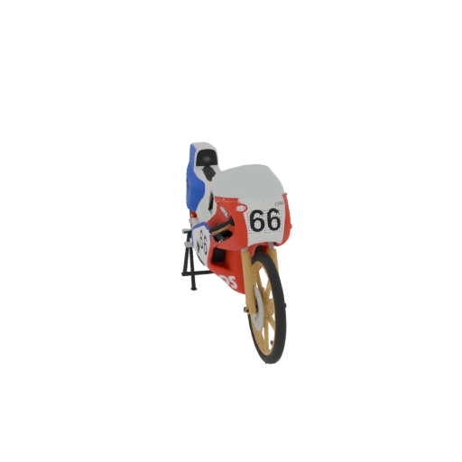 Vintage Racing Motorcycle with Number 66