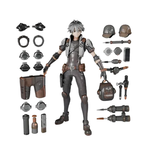Anime Pilot Character Model - Rigged