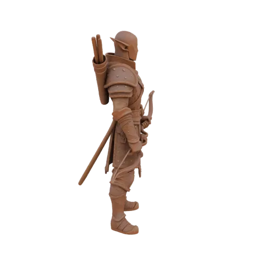 Fantasy Elf Ranger Miniature STL - Guard
