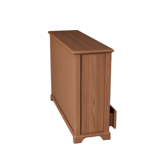 Shaker Sideboard High Poly 3D model, dining room, close-up studio render, painted wood detail.