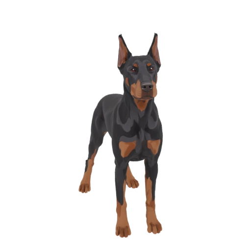 Doberman Pinscher 3D Model