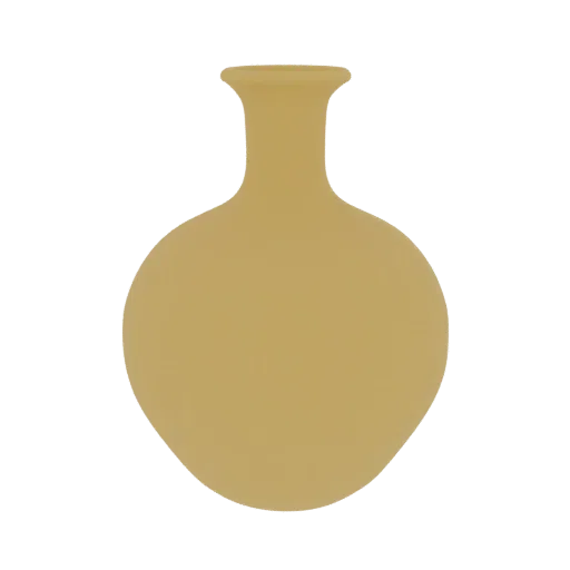 Labuba vase 3D model, sand-colored, with a rounded base and narrow neck.