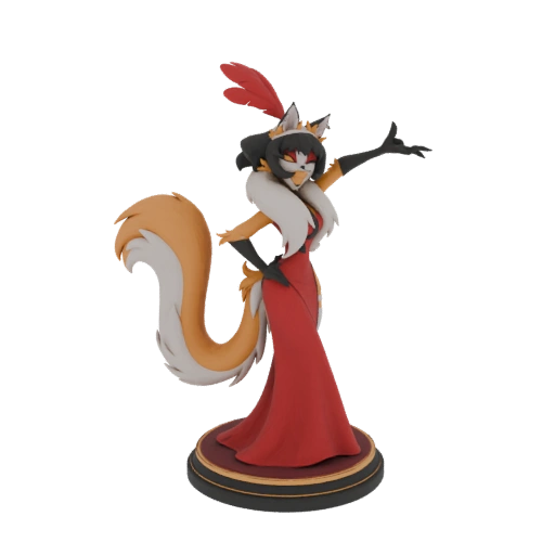 Elegant Fox Lady Figurine