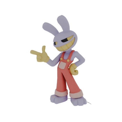 Cheeky Bunny Character 3D Model