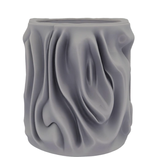 Draped Fabric Cylinder Vase 3D Model
