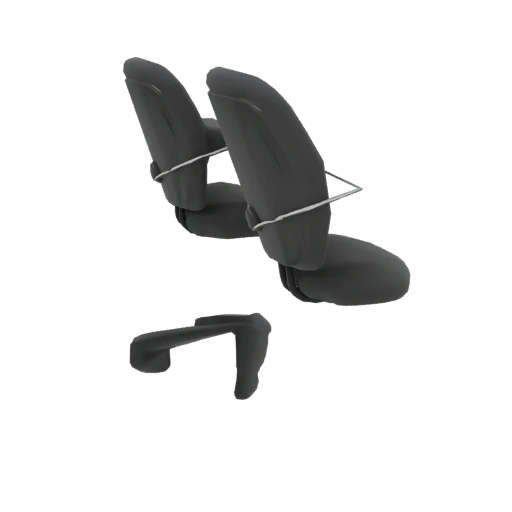 Dark Gray Office Chairs with White Straps