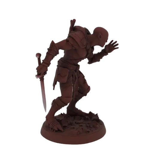 Dark Fantasy Obsidian Goblin Archer Miniature STL