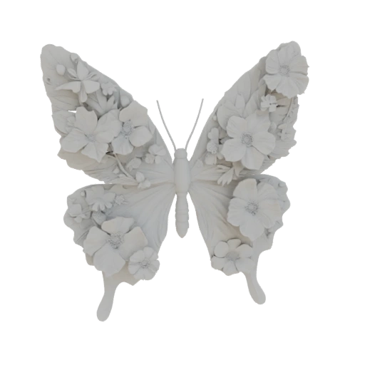 Floral Butterfly Sculpture