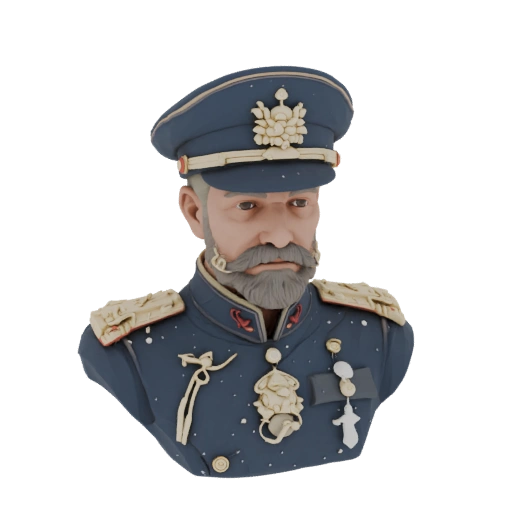 Admiral Kolchak Bust in Parade Uniform