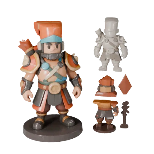 Adventure Fantasy Figurine stylized 3D model preview showing pose, three-quarter view and surface detail