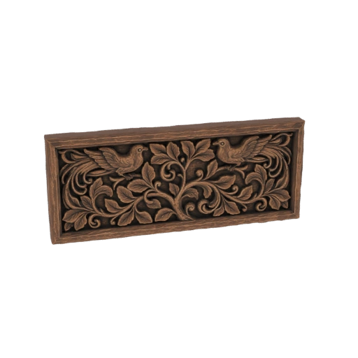 Ornate Bird and Foliage Carving