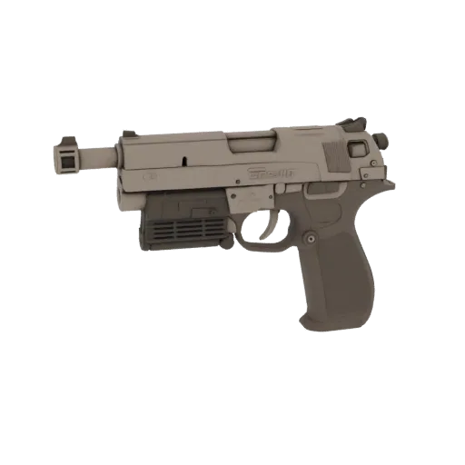 3D model of Desert Eagle style cap gun from CS2, side view