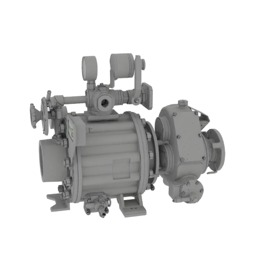 Industrial Pump Assembly with Gauges