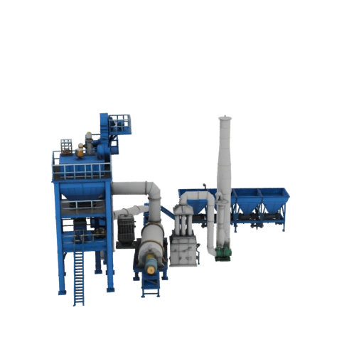 Industrial Asphalt Mixing Plant 3D Model