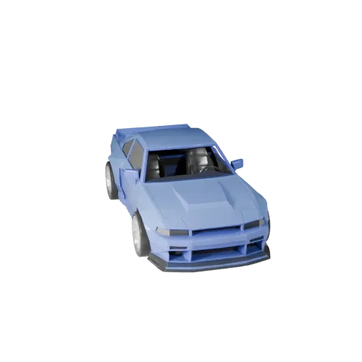 Low Poly Drift Car 3D Model for Unity & Unreal PBR Asset