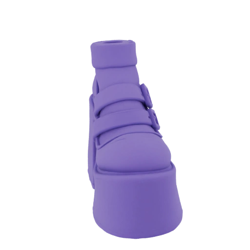 Purple Platform Boots 3D Model