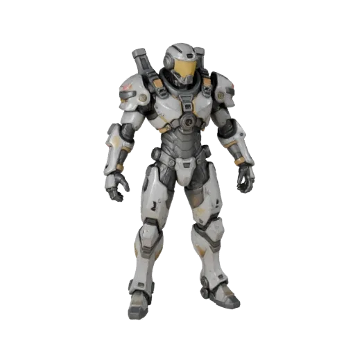 Cyberpunk Armored Character Model - Rigged