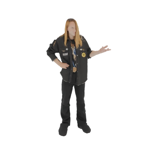 Rockstar with Long Blonde Hair