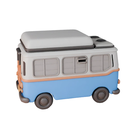 Modelo 3D de Van Retrô para Blender - Asset Pronto para Renderização (Legacy)