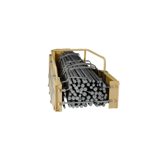 Site Safety Rebar Bundle Realistic 3D model, three-quarter studio render, showing concrete, site-ready silhouettes.