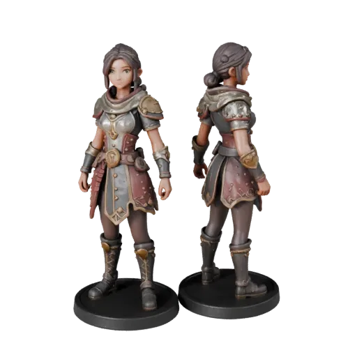 Adventure Fantasy Figurine realistic 3D model preview showing pose, three-quarter view and surface detail