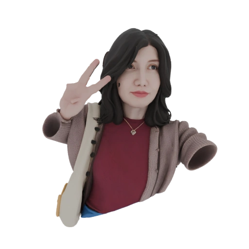 Woman with Peace Sign