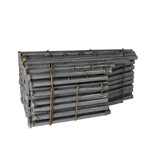 Roadwork Rebar Bundle Product Viz 3D model, three-quarter studio product render, showing concrete, form detail.