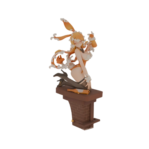 Christmas Bunny Girl Figurine