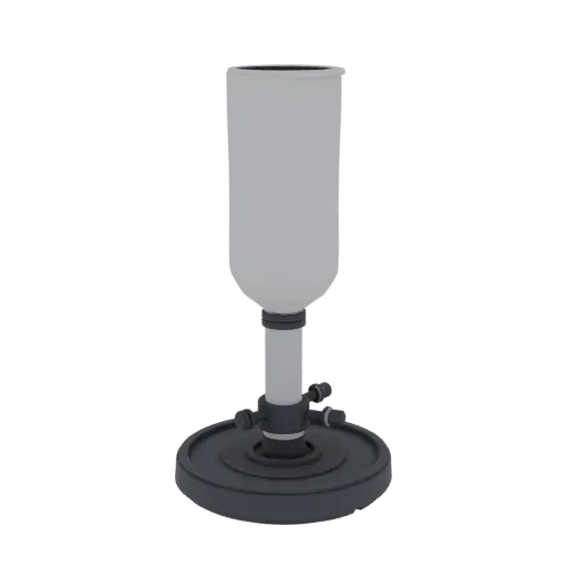 Research Lab Burner Education 3D model, three-quarter training render, showing glass, recognizable lab forms.
