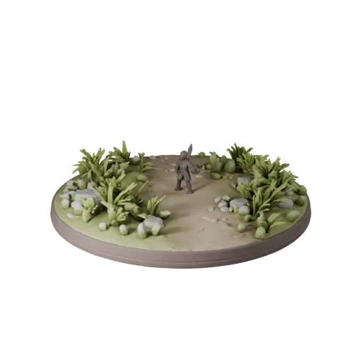 Forest Scenic Base realistic 3D model preview showing rim shape, three-quarter scene view, height and ground texture